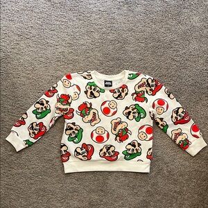 Kids Graphic Sweatshirt pullover - Super Mario Bros- Size 5T
